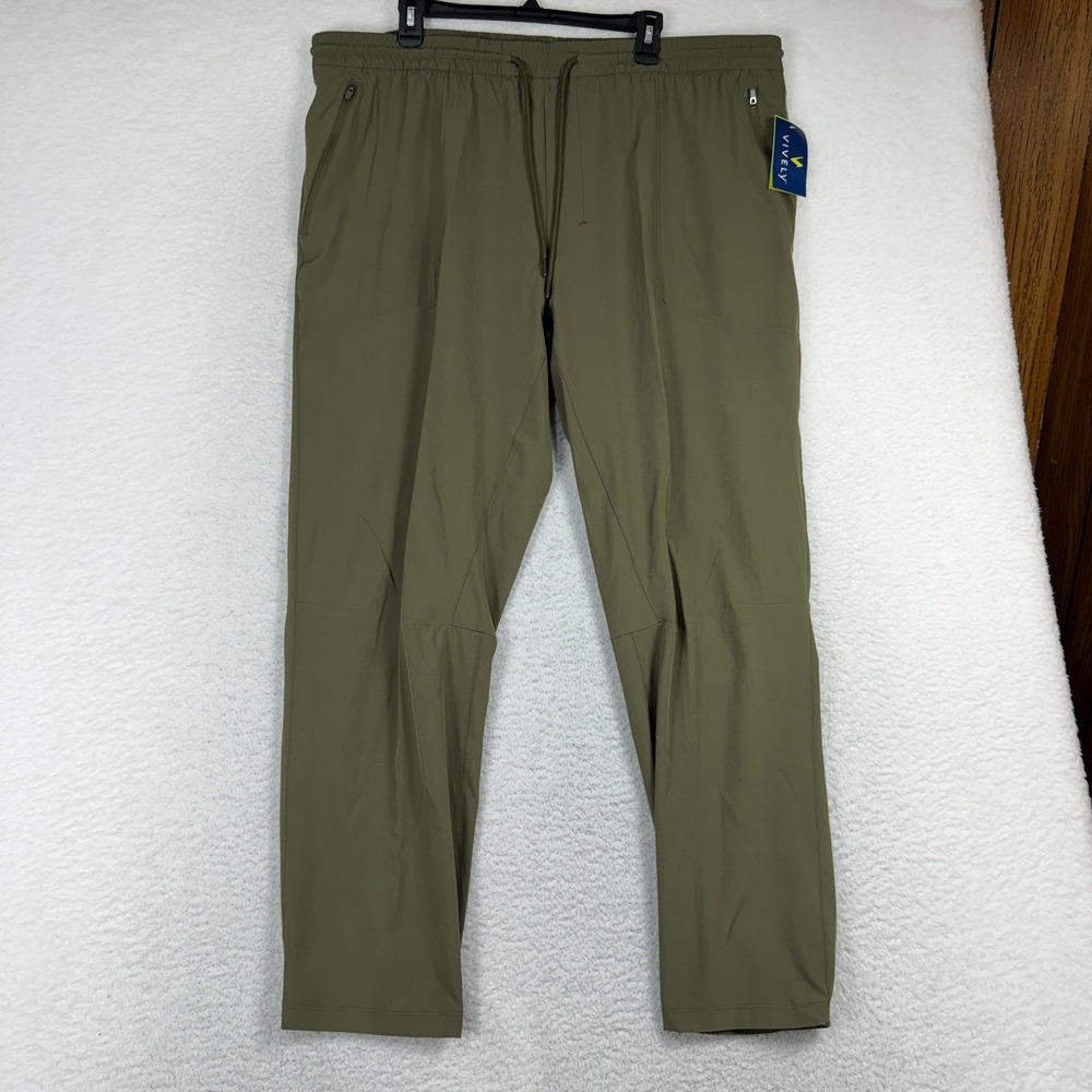 VIVELY Olive Green Joggers Pants Womens Size XXL (W42x29.5) athleisure NWT Sport
